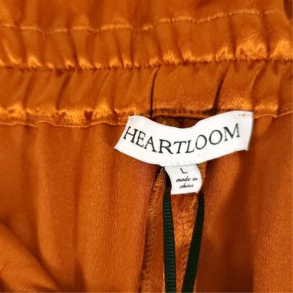 Heartloom Satin Wide Leg Pants Tie Waist - Picture 9 of 13